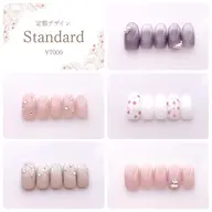 【初回限定】オフ無料＋美爪ケア＋潤いハンドマッサージ付★定額スタンダード／シンプルなデザインでオフィスネイルにも♡