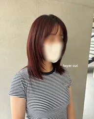 【韓国🇰🇷🩶】レイヤーカット🫧＋艶カラー＋4種のoggiトリートメント付き🪽