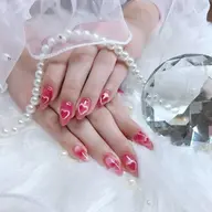 ハートマグネットネイル🩵