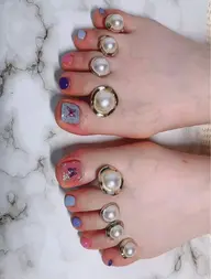 (オフ無し)フットデザインネイル🦶🌸