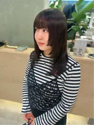 前髪ストレート