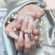 【オフなし】チップ長さだし+ワンカラー/ラメグラ／マグネット／フラッシュネイル➕パーツ2個／埋め尽くし2本