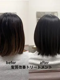 髪質改善カラー+ケラチン髪質改善トリートメント(ストレートアイロンのお仕上げになります)✨