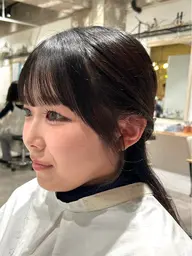 前髪お顔まわりカット×酸性ストレート（前髪、顔周りのみ）