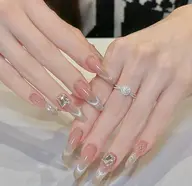 【Hand】 チップ長さだし マグネットフレンチネイル