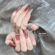 《チップ長さだし》　パーツつけ放題❣️デザイン相談可/10本やり放題　［オフ選択］