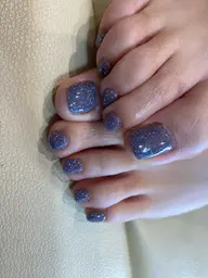 お気軽にフットジェル👣💅グリッターラメフットジェルネイルコース