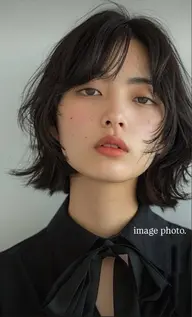 "ボブ・ミディアムのレディースレイヤーカット"のモデル募集しております✂️条件ございますので補足説明ご一読ください。