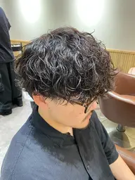 《✨人気NO.1✨》【初回​〜​3回目まで】メンズカット＋波巻きパーマ(シャンプーブロー込🚿)