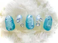 透明感マグネットシャボン玉ネイル🫧（オフなし、ケア付）❤️オフあり➕300円➕30分