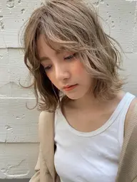 🌻外国人風Wカラー+カット+濃厚#3stepトリートメント