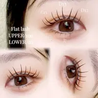 【上下マツエク♡】上flatlash100​〜​120本＋下まつげ30本まで«LED変更+￥2500»オフ込み