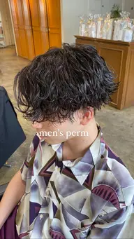 《初回の方》🎱メンズ限定🎱カット➕波巻きパーマ🌀➕トリートメント