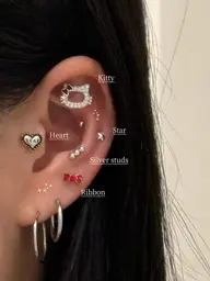 約90パーツの中から選び放題✨耳ツボジュエリー💎✨【12粒（片耳6粒）】