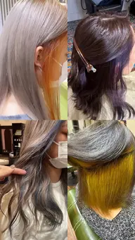 【ブリーチデザイン】インナー/イヤリング/フェイスフレーミング/テールカラー＋トリートメント🌈