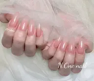 チップ長さだし+ワンカラー/ラメグラ¥5500(ジェルオフ+¥500)