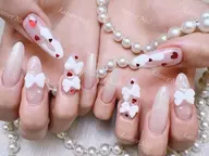 🌸オフなしチップ長さだし10本+持ち込みデザイン(デザイン6本まで)(シェルオフあり+500円)