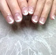 他店様オフ無料!カラーフレンチネイル(クリアベース)