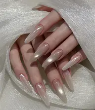 チップ長さ出し10本＋マグネット（ロングネイルOK） 薄色すけ防止無料