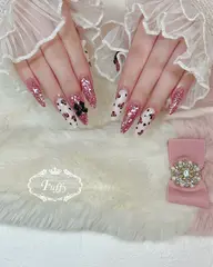 ご新規様ハンド*アクリルスカルプ 長さ出し10本+アート5〜6本 他店オフ込み