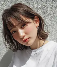 小顔効果抜群💚肩付く顔まわりレイヤーボブ💚 aujua/炭酸シャンプー付き🫧 ͛.*