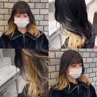 カット＋イヤリングカラー🌟ブリーチオンカラー💜浸透トリートメント‼️