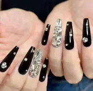 チップ長さ出しワンカラー✙2本埋め尽くし