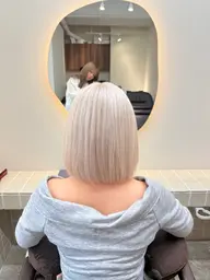 🤍ホワイトカラー🤍ダブルブリーチ＋カラー+1stepトリートメント(寒色系~ホワイトにしたい方向き)