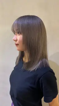 【ケアブリーチ】ダブルカラー🩵+シャンプーブロー