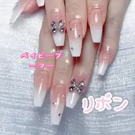 ハンド】チップ長さだしナ持ち込みデザイン(ゴテゴテデザイン10本 ok!)