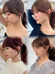 💎艶髪ワンカラー💎＋前髪カット＋プレトリートメント