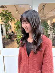 カット✂️➕コテ巻き風パーマ➕コーティングケアトリートメント