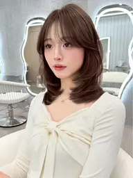 【5月29日20時限定❤️】顔周りカット➕ブリーチなしワンカラー➕うる艶トリートメント🫧ロング料金なし🍓