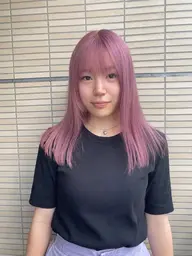 【minimo期間限定50off】カット＋ダブルカラー＋ダメージケアトリートメント(ケアブリーチ使用)