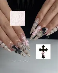 🉐大人気!🩷【hand】🎀チップ長さ出し持ち込みデザイン