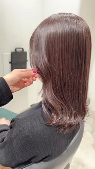 🎀ブリーチ無しピンクブラウン系カラー🎀➕髪質改善カット➕栄養たっぷりトリートメント➕クイックヘッドスパ🍯