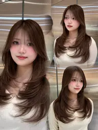 【人気No1クーポン】韓国本場直伝の似合わせレイヤーカット🇰🇷➕ケアカラー✨➕5STEPトリートメント🤍