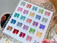 💖【チップ長さ出し10本】キラキラ✨フラッシュネイル￥5500