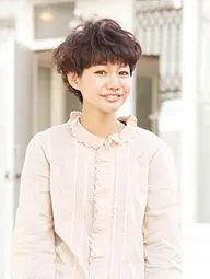 ブリーチ毛のパーマ&カットモデル