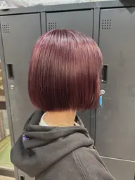 🩷可愛い暖色カラー💜ワンカラー➕トリートメント