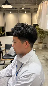 ⚡️メンズショートパーマ✂️スタイリストカット付/アップバングショート/スパイキーショート