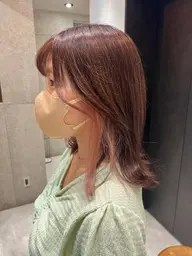 インナーカラー(ケアブリーチ1回)+前髪カット