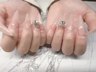 【ご新規様 オフ¥0】チップ長さだし 2本アートorパーツ シンプル