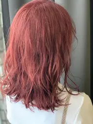 🍎❤️赤系限定‼️ブリーチ無しでも高発色🟥ペンタカラー+ミルボントリートメント🍓🍅