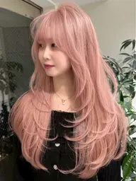 抜け感たっぷり🩵韓国っぽダブルカラー✨（ブリーチ有）