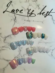 フットネイル【新規限定】付け替えオフ込み♡バブルフットバス＆甘皮処理込み♡¥8100