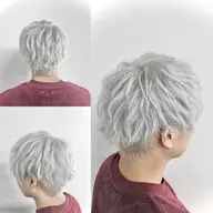 【🔹ホワイト系目指すならメンズ&レディース🔹】ブリーチ2回➕透明感カラー➕毛量調整カット