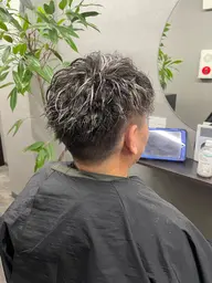 🔹メンズ限定🔹【🌈カット&ハイライトメッシュcap🌈】ホワイトシルバーメッシュやるならコレ‼️