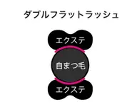 【ダブルフラットラッシュ】★史上最高の持続力&ボリューム感70束140本¥5980