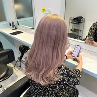 ♡白っぽ淡​〜​いカラーしたい方はこれ♡ブリーチ2回+カラー+オリジナルトリートメント👼🏻＋コテ巻き💋✨